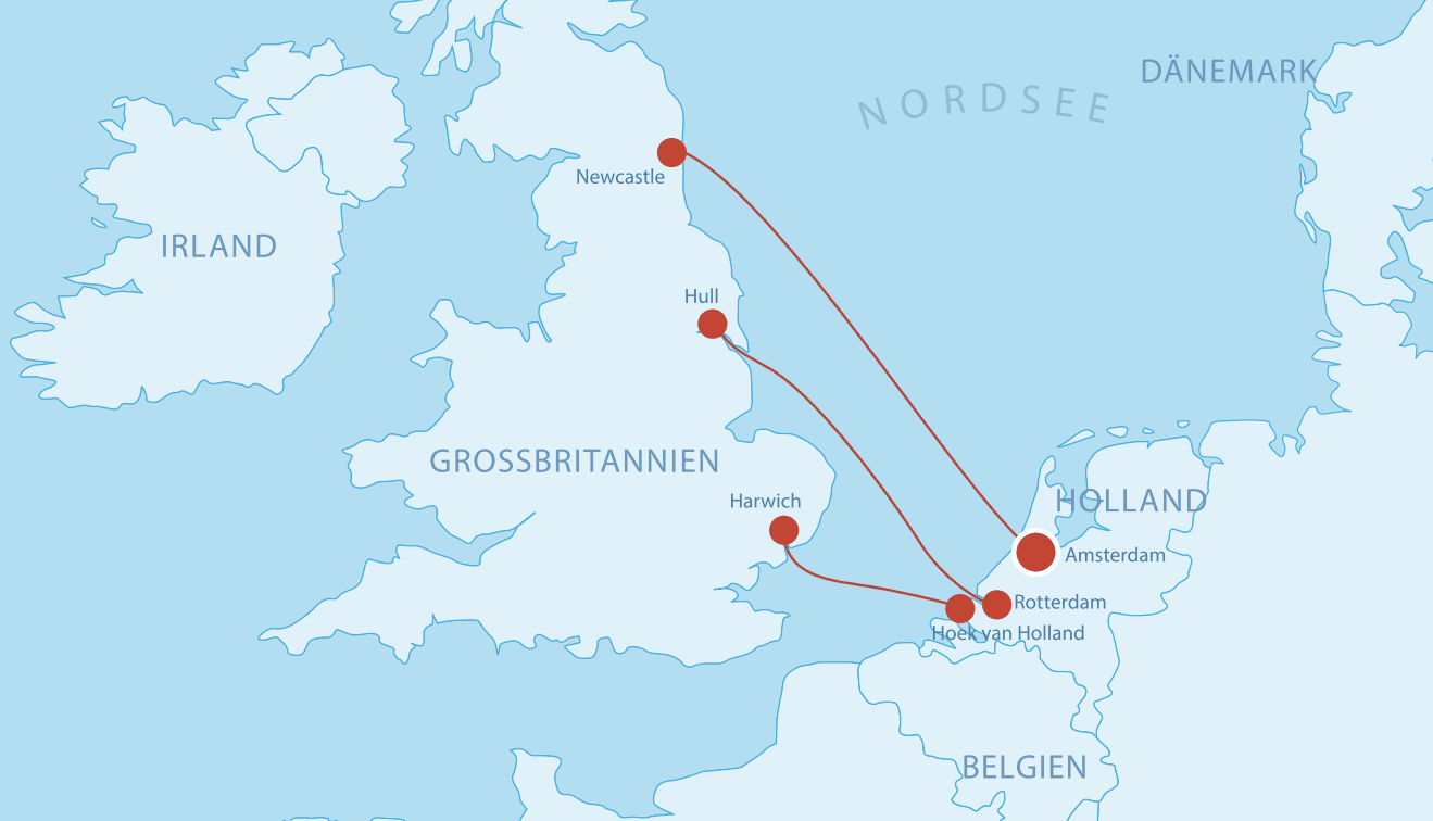 Fährverbindungen nach Holland